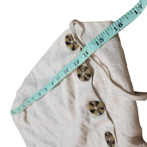 Urban Outfitters Riley Linen Mini Dress Cream Size 0 xs - Picture 7 of 8